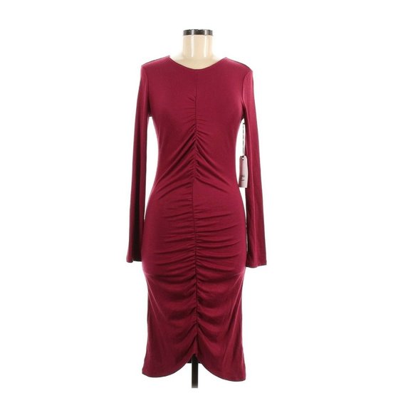 Leith Long Sleeve Ruched Dress Leith Ruched Nordstrom Ruched Long Sleeve Dress  Leith Ruched Leith